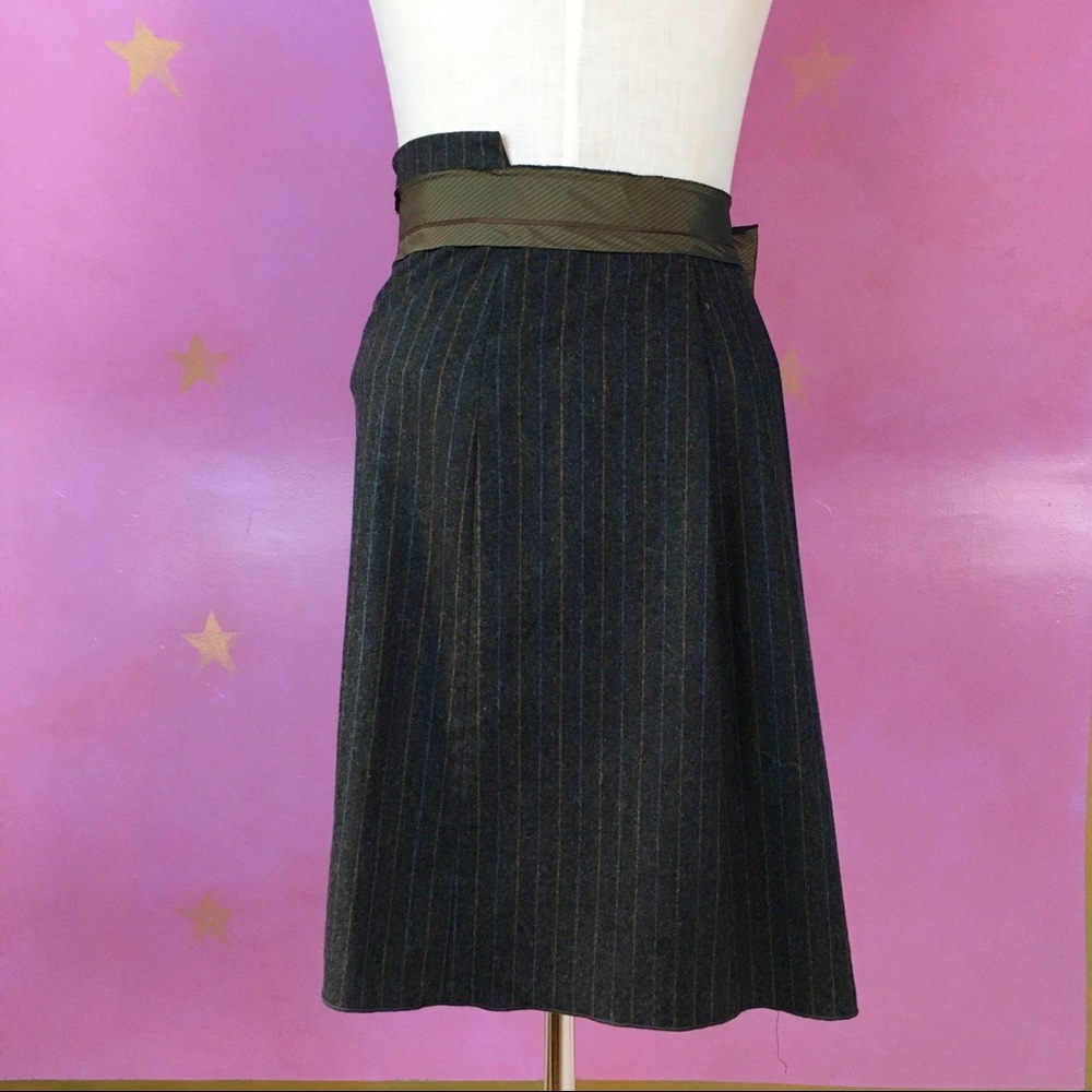 GUNEX CASHMERE VIRGIN WOOL BLEND WRAP SKIRT 6